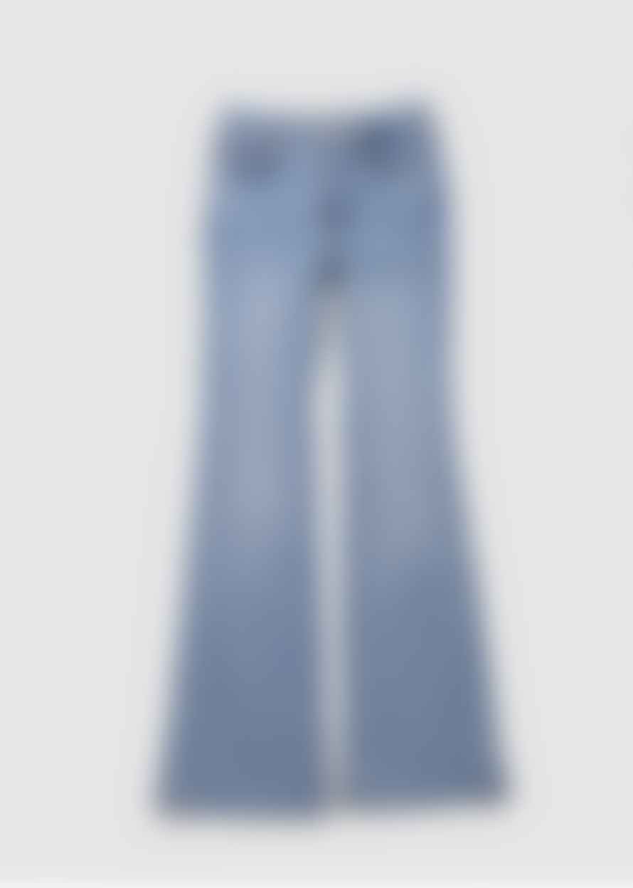 Good American Womens Good Legs Flare Jeans With Split Pockets In Indigo