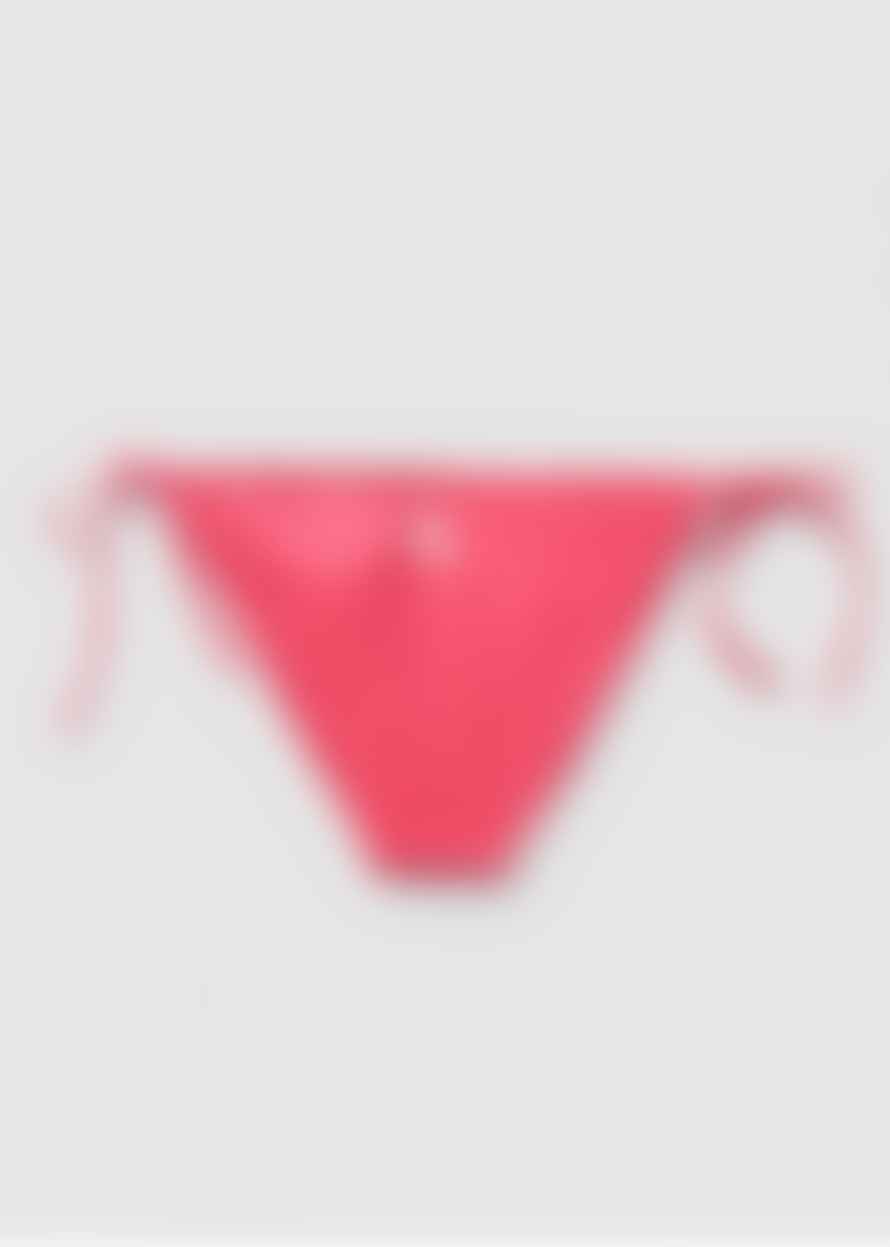 Calvin Klein Womens Mini Logo String Bikini Bottoms In Pink Flash