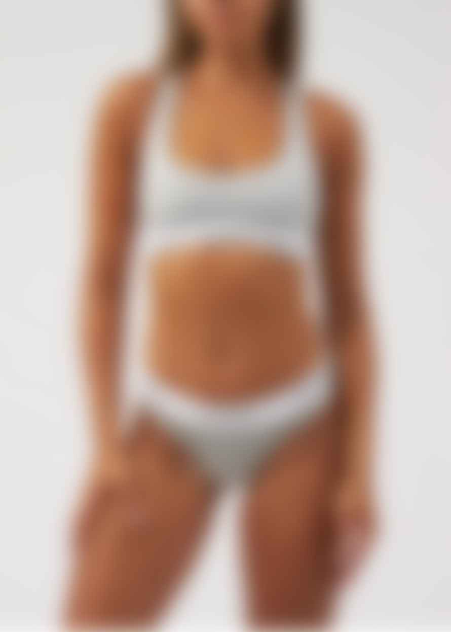 Calvin Klein Womens Underwear Modern Cotton Racerback Bralette In Heather Grey
