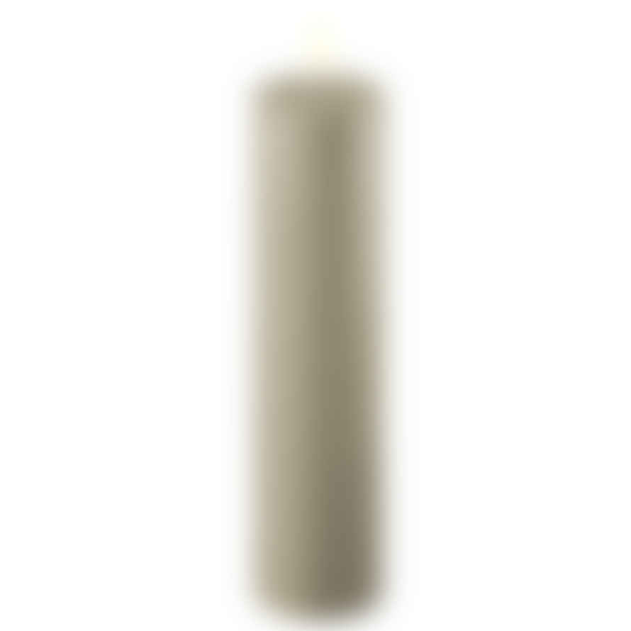 TUSKcollection Sand Grey Led Pillar Candle 7.5CM X 10CM