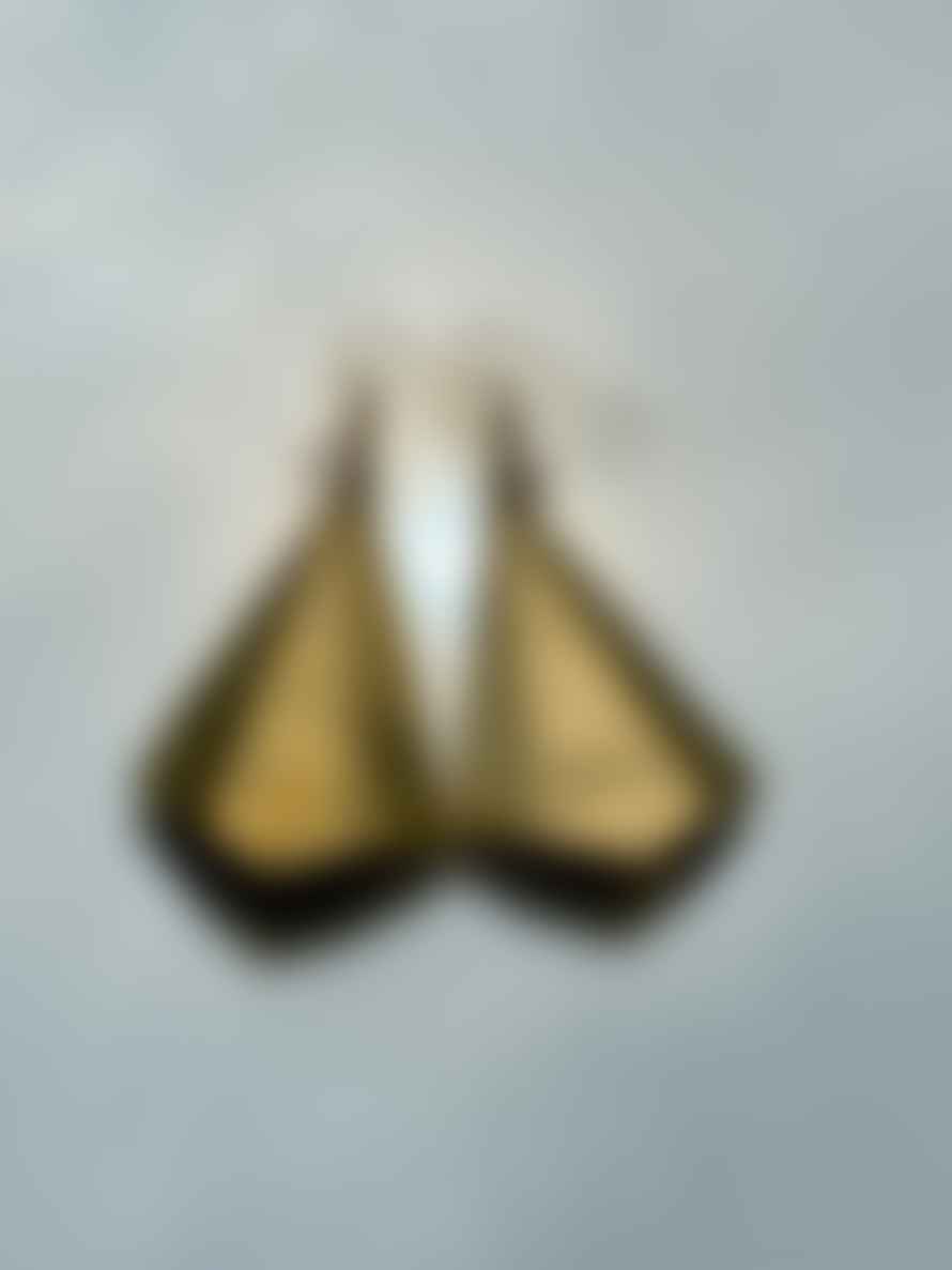 Bombolulu Large Fan Earrings- Brass Plated