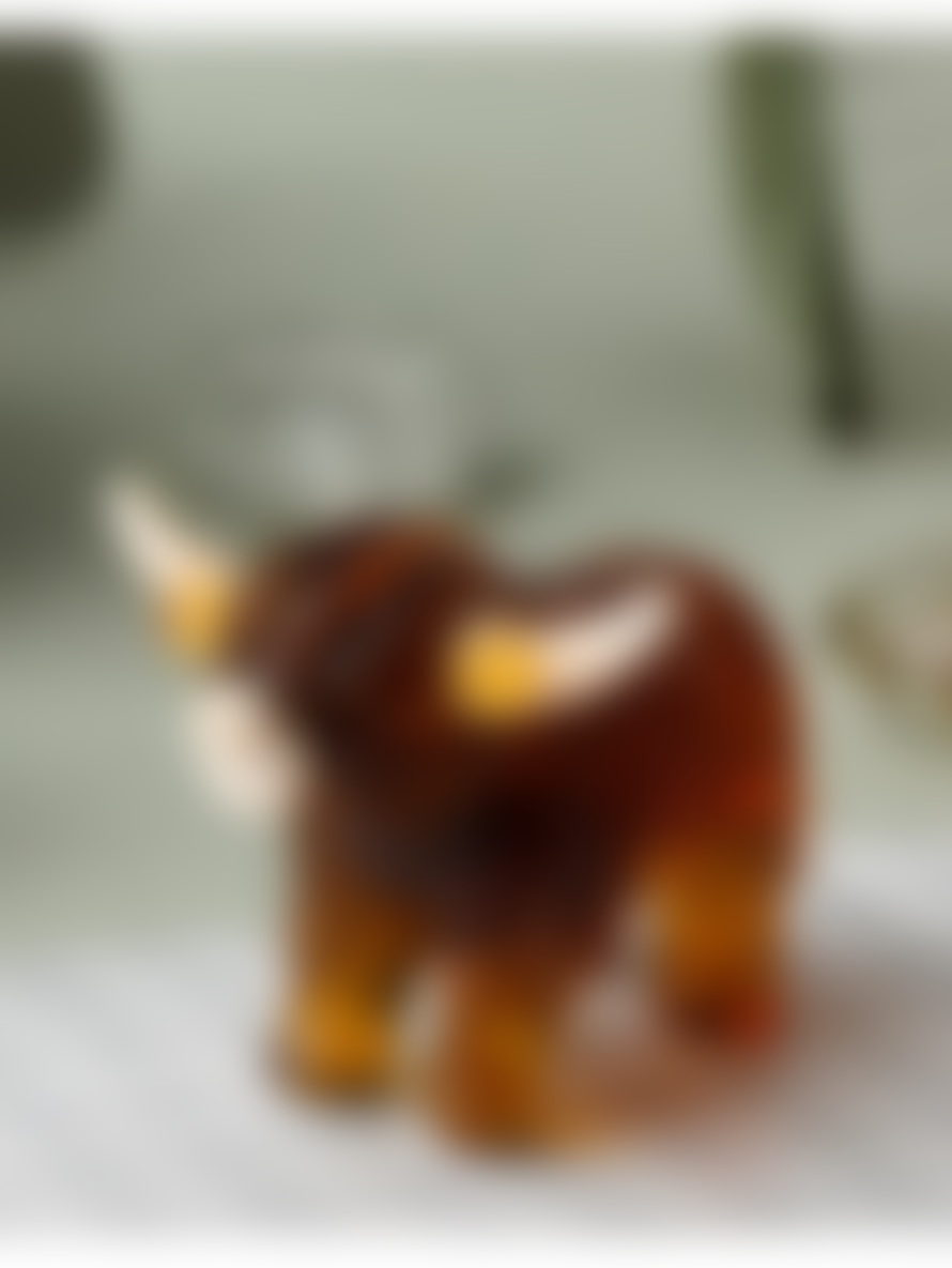 CGB Giftware Artisan Glass Highland Cow Figurine