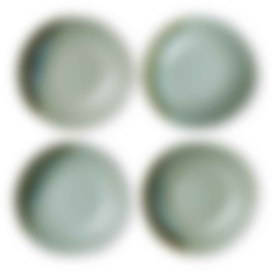 HK Living Set of Two Blue and Green 70S Ceramic Curry Bowls
