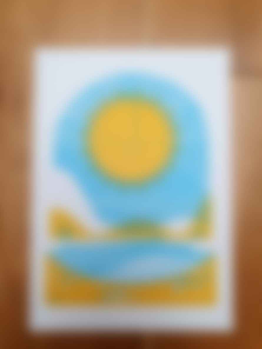 Peski Studio Hello Sunshine A4 Framed Riso Print