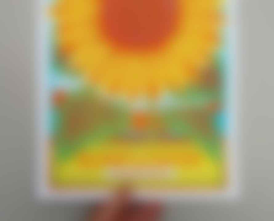 Printer Johnson Sunflower A3 Framed Riso Print
