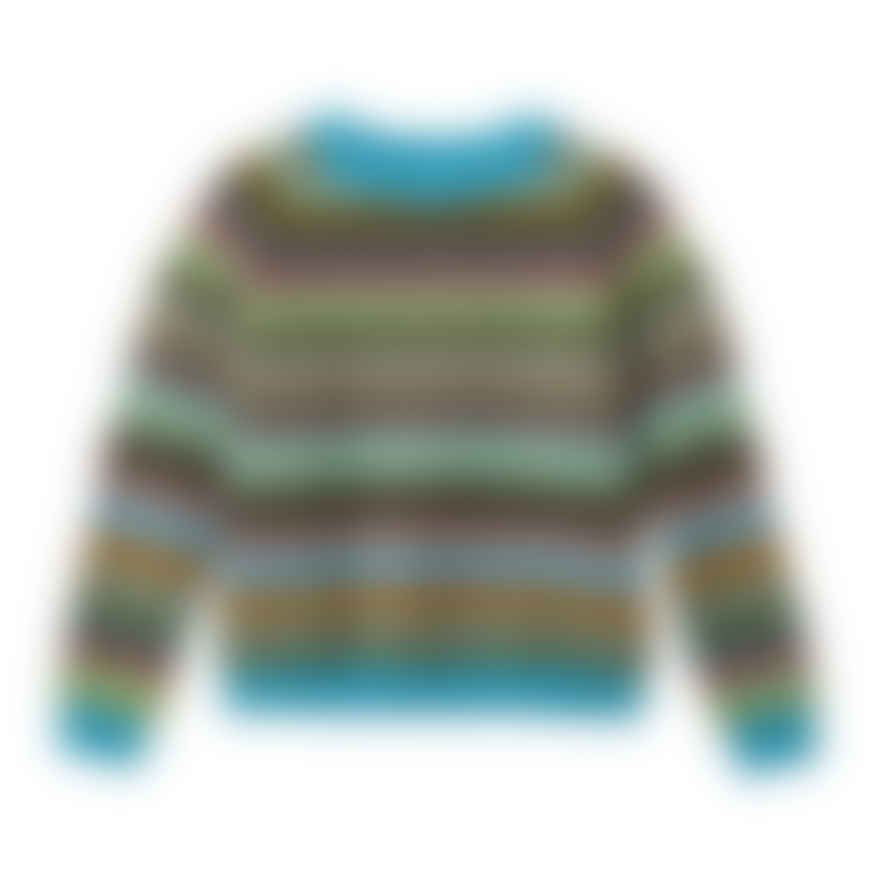 Donna Wilson Static Stripe Sweater - Turquoise