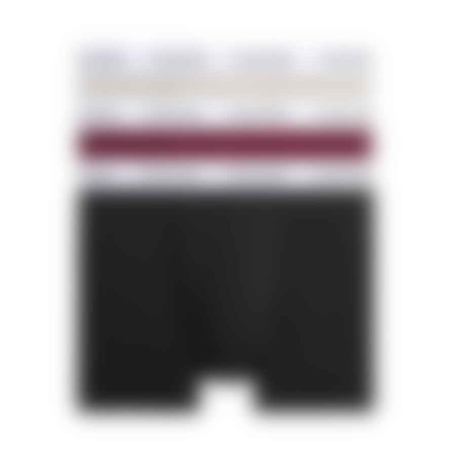 Calvin Klein Cotton Stretch Trunks - Black/Burgundy/Porpoise
