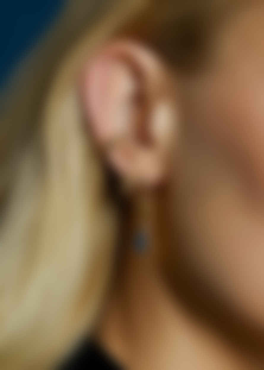 Orelia Tapered Crystal Starburst Huggie Hoop Earrings