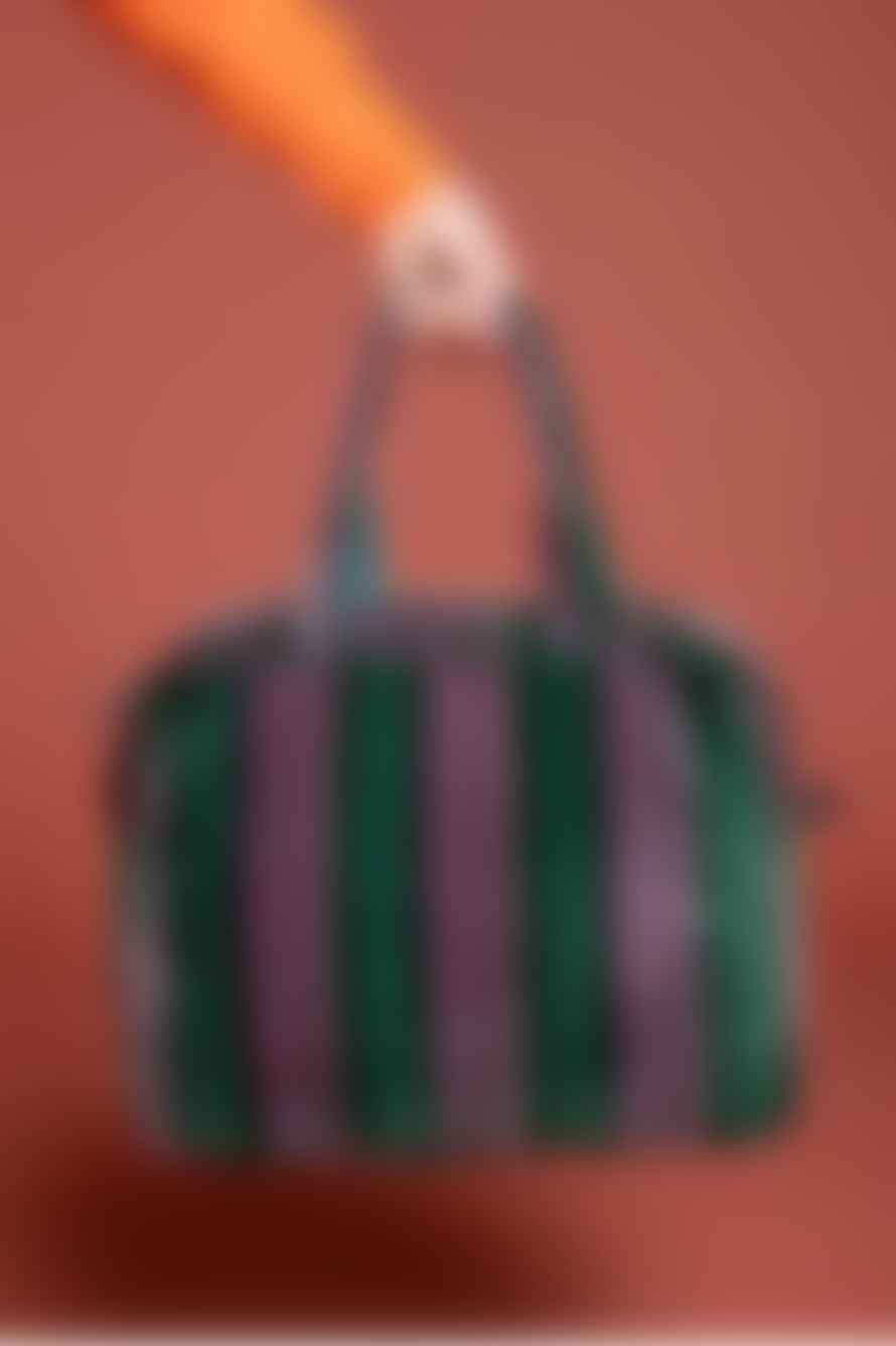 Les Tropeziennes Popins Margate Dark Green Velvet Weekend Bag