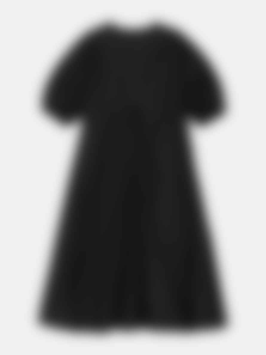 Ganni Cotton Poplin V-neck Long Dress