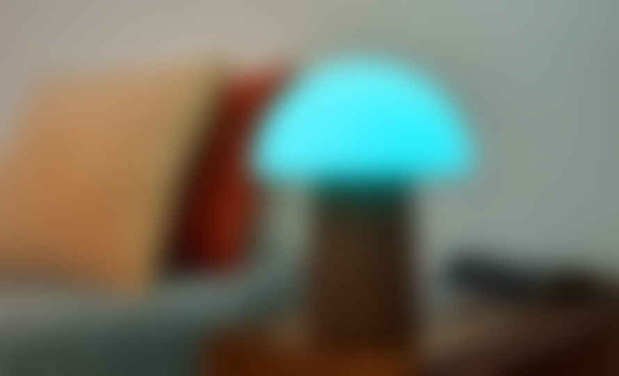 Gingko Large Alice Mushroom Lamp Walnut