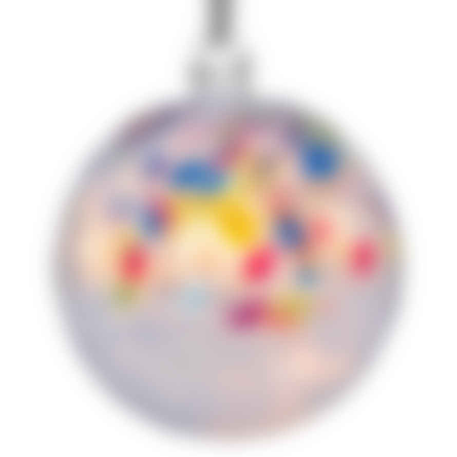 Sienna Glass Glass Bauble In Primary White