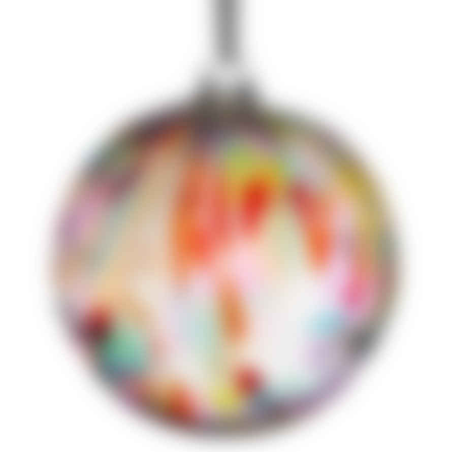 Sienna Glass Glass Bauble In Feather