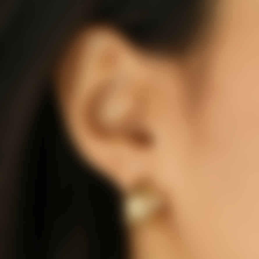 Lisa Angel Lisa Angel Shell Hoop Earrings Gold