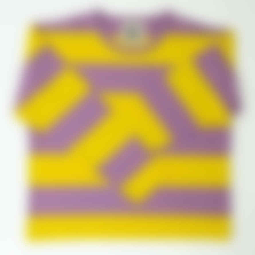 Afroart Awoc Men's Long Sleeve T-Shirt - Yellow & Lilac