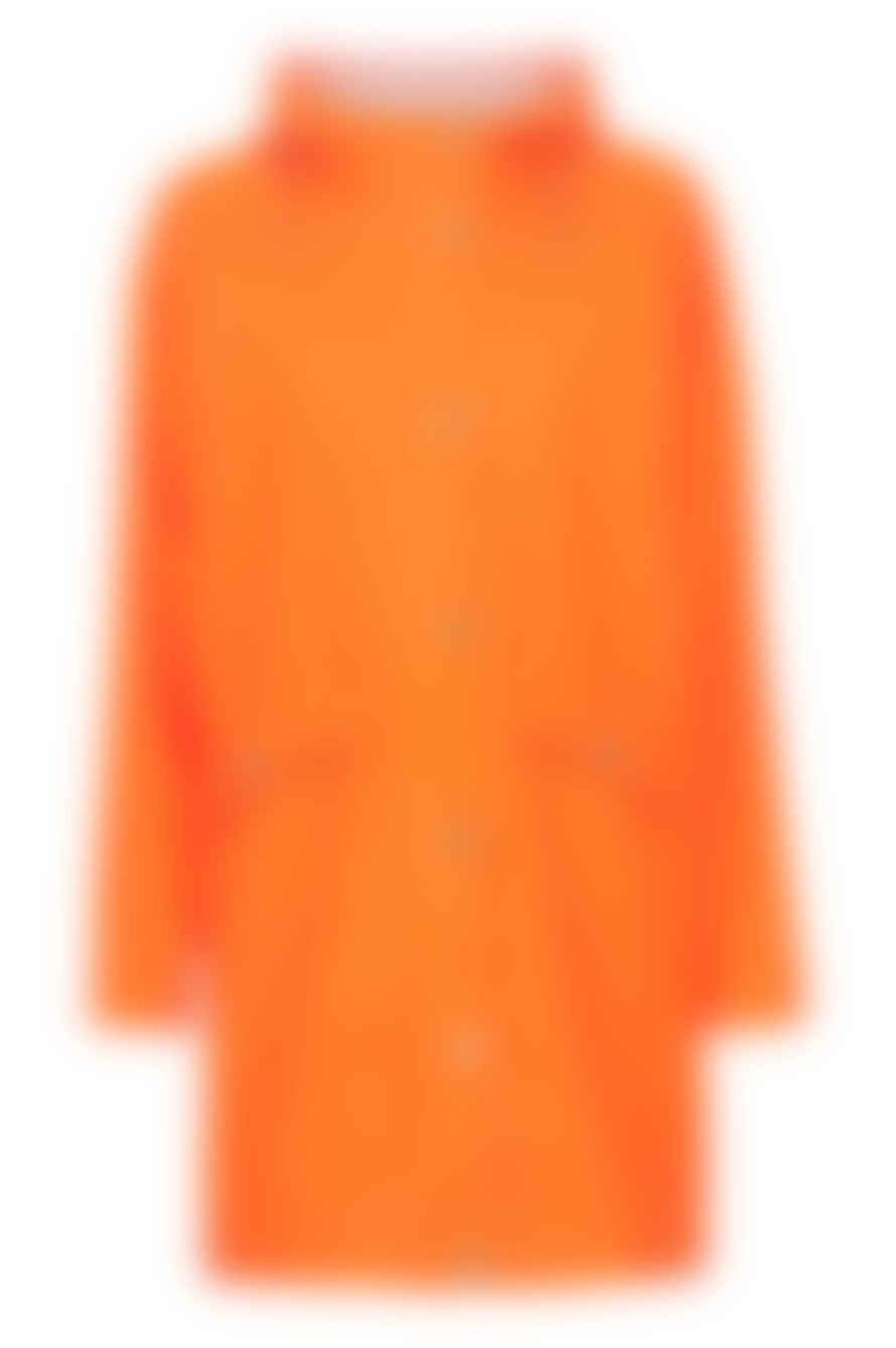 ICHI Ihtazi Persimmon Orange Rain Jacket