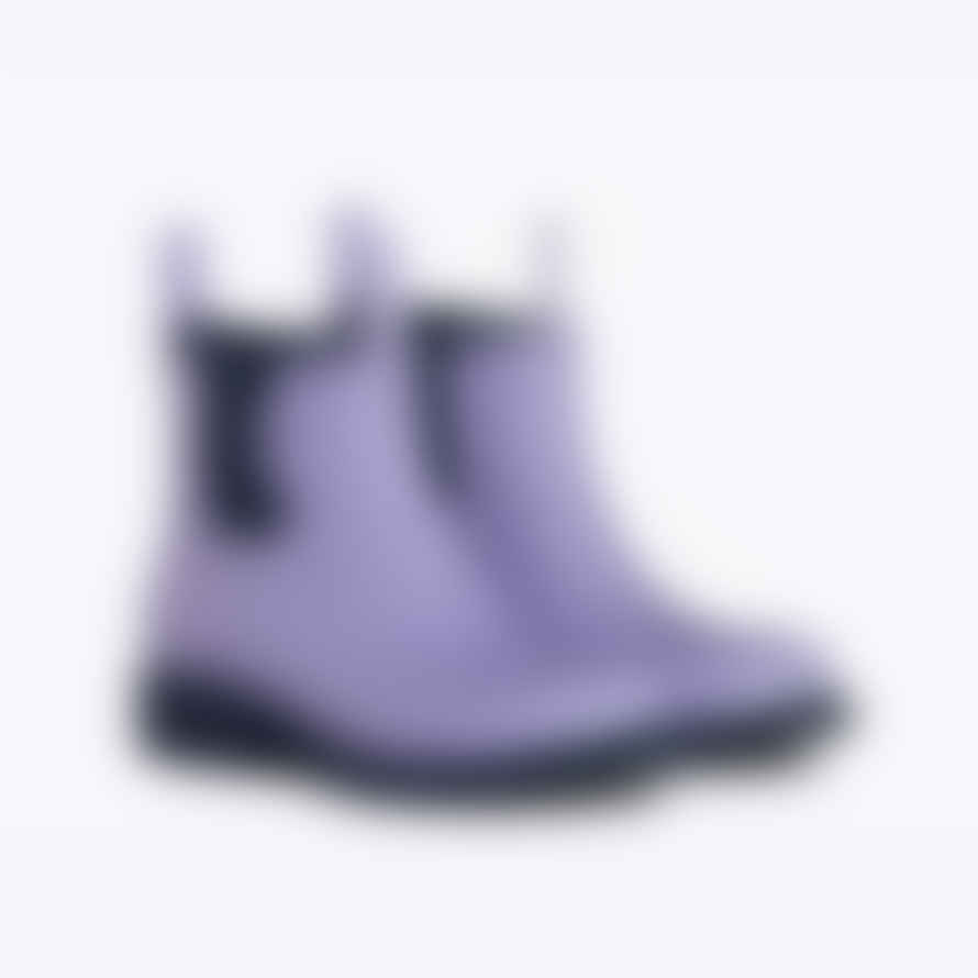 Merry People | Bobby Ankle Wellington Boot | Lavender & Navy