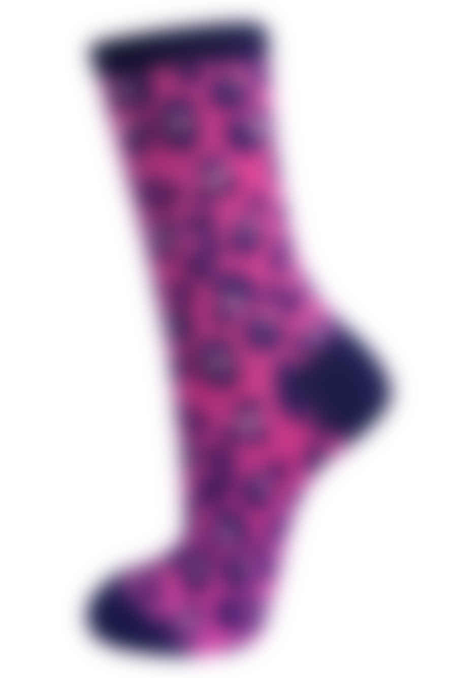 Sock Talk Bamboo Leopard Print Socks | Pink