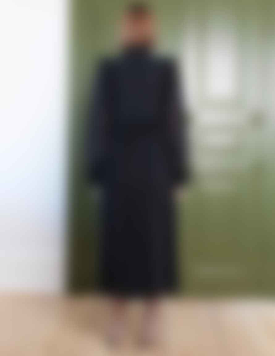 Stella Nova Midi Dress with Flounce - Black