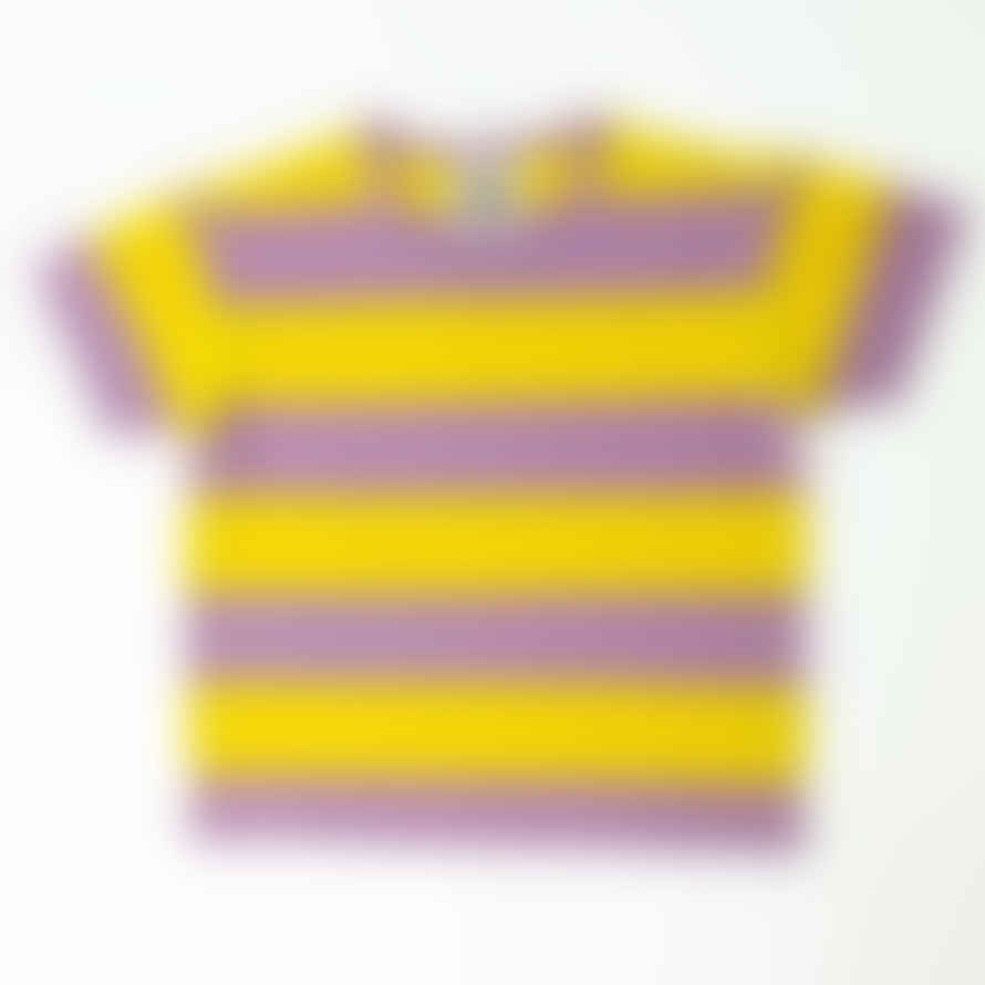 Afroart Awoc Men's Short Sleeve T-Shirt - Yellow & Lilac