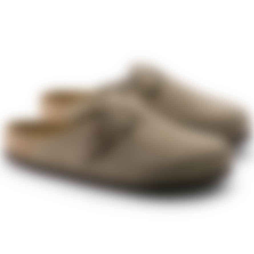 Birkenstock Boston Clog Sandals - Taupe Suede