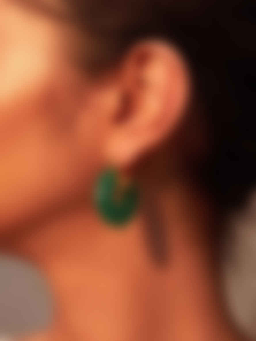 Shyla Sphinx Earrings - Emerald