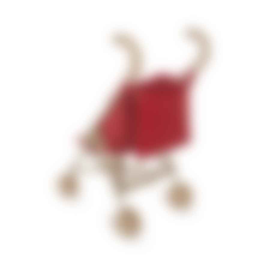 Konges Slojd Doll Stroller-red Corduroy