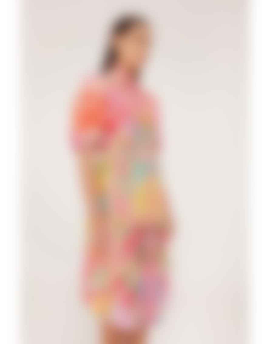 Inoa Pansy Siena Print Embellished Midi Dress Col: Bright Multi