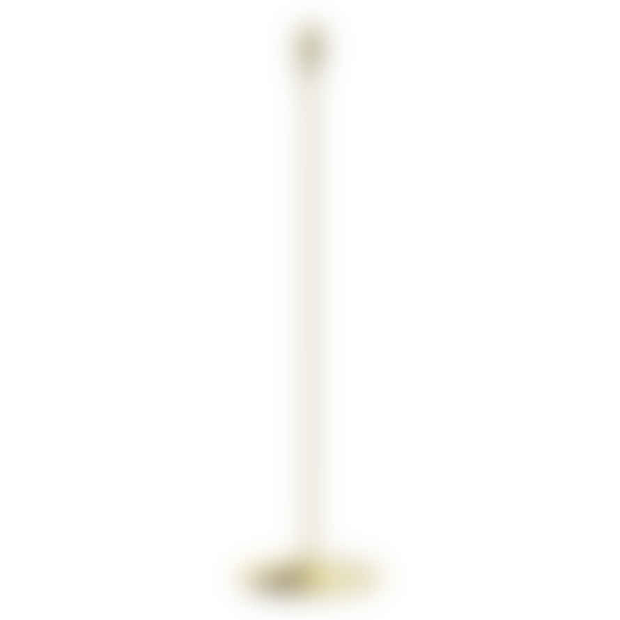 UMAGE Medium White Feather Eos Floor Lamp with Brushed Brass Santé Stand