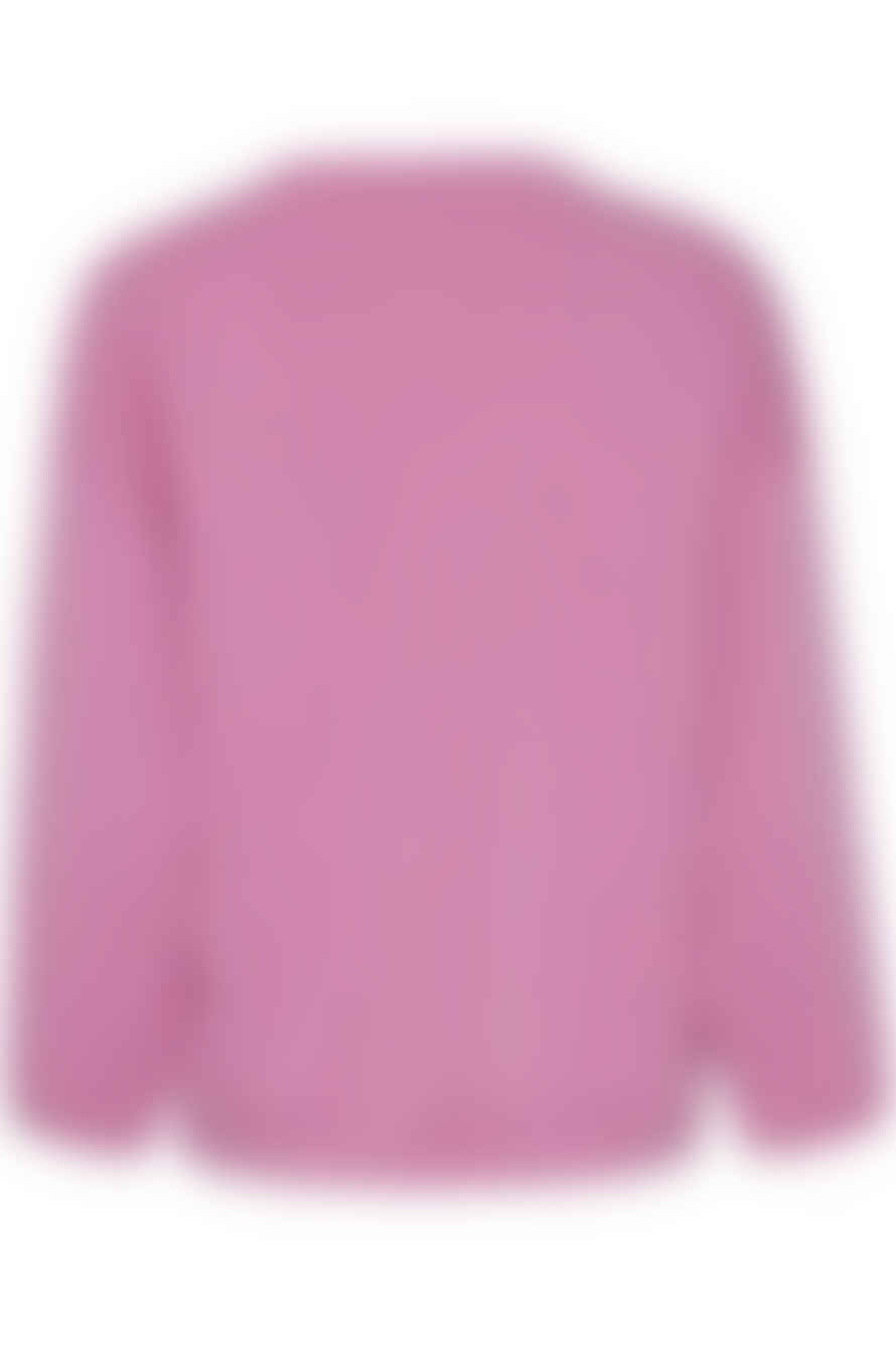 b.young Pusti V-Neck Pullover In Super Pink