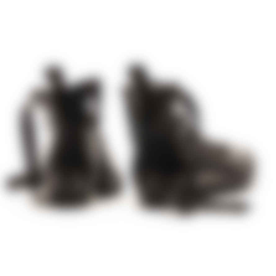 Tracey Neuls HIGHLANDER Smoke | Black Leather Ribbon Lace-Up Flat Shoes