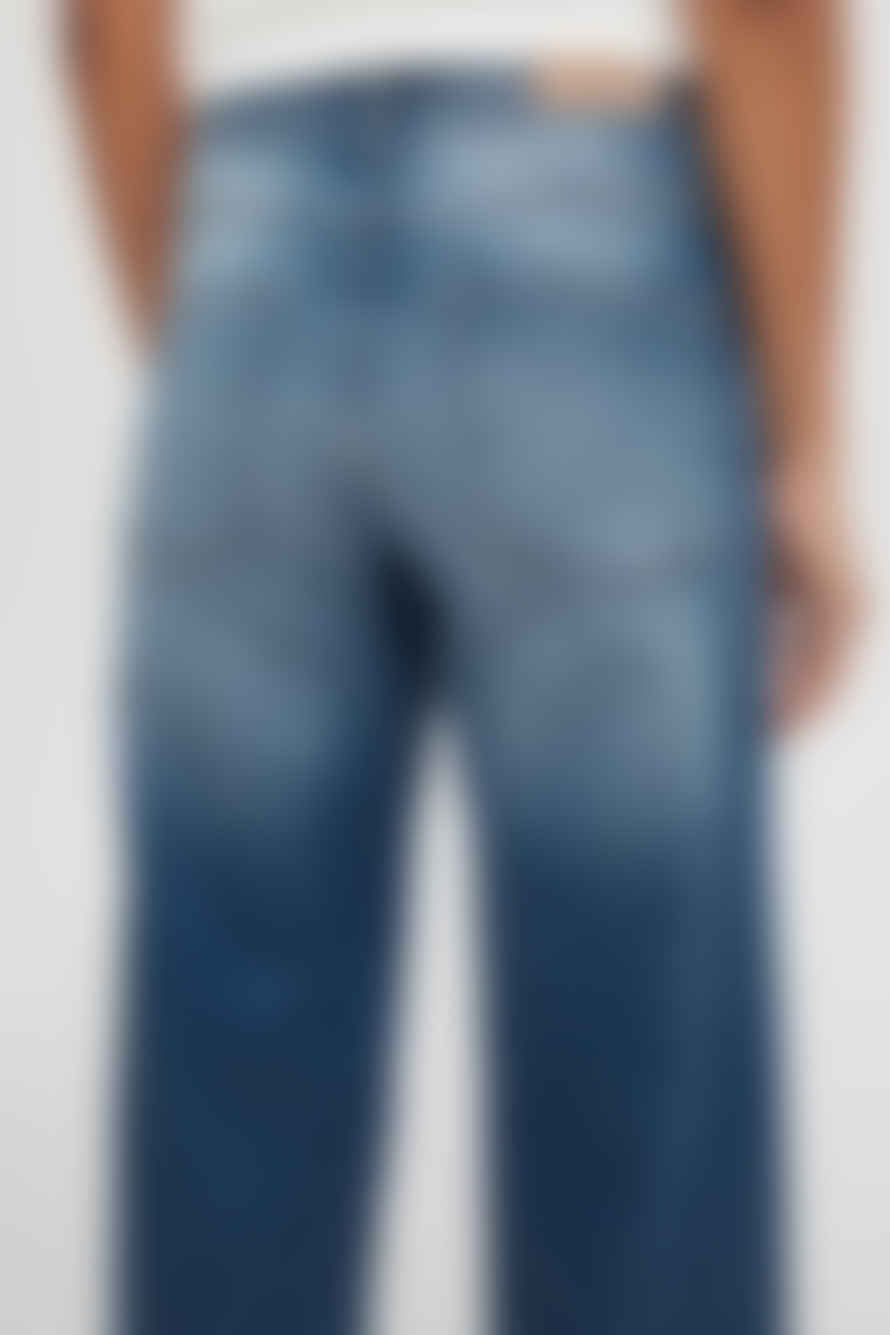 ICHI Ihtwiggy Straight Long Jeans - Medium Blue
