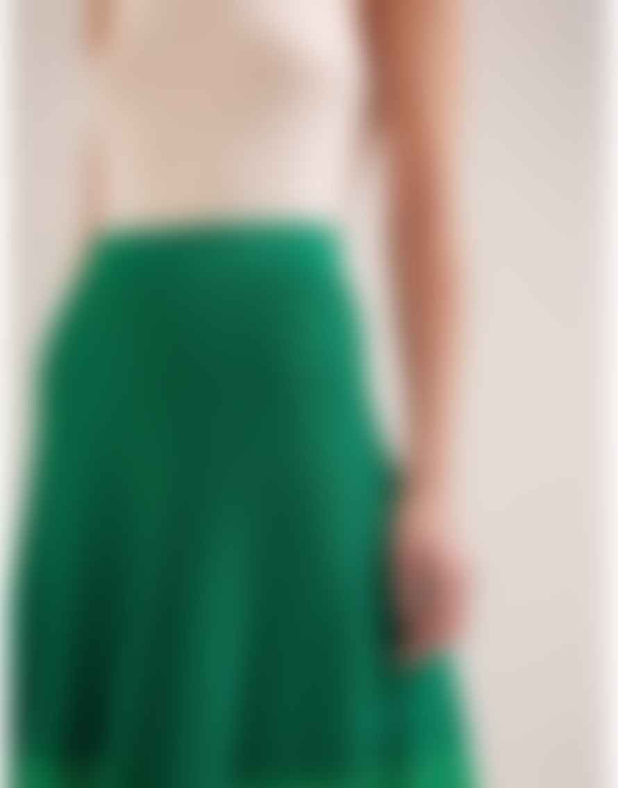 Cefinn Colette Contrast Hem Midi Skirt Col: Emerald Green
