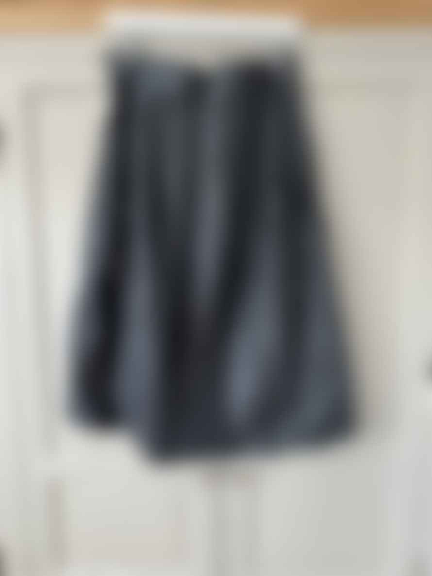 Moutaki Faux Leather Midi Skirt Size Large