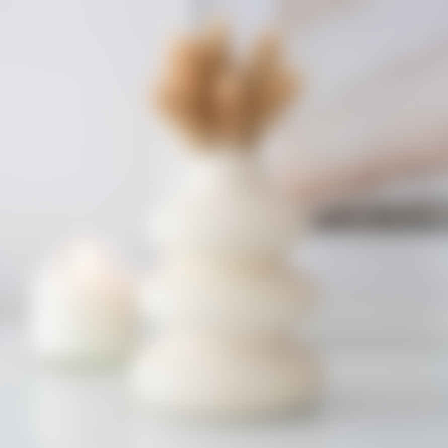 Indi+Will Modern Minimalist Cream Speckle Single Stem Vase