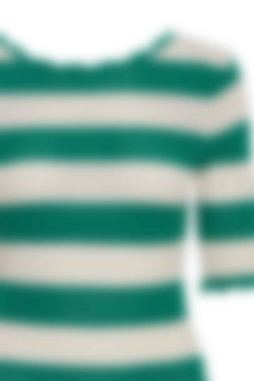 ATELIER REVE Fanto Short Sleeved Knit-Pepper Green Stripes-20120124
