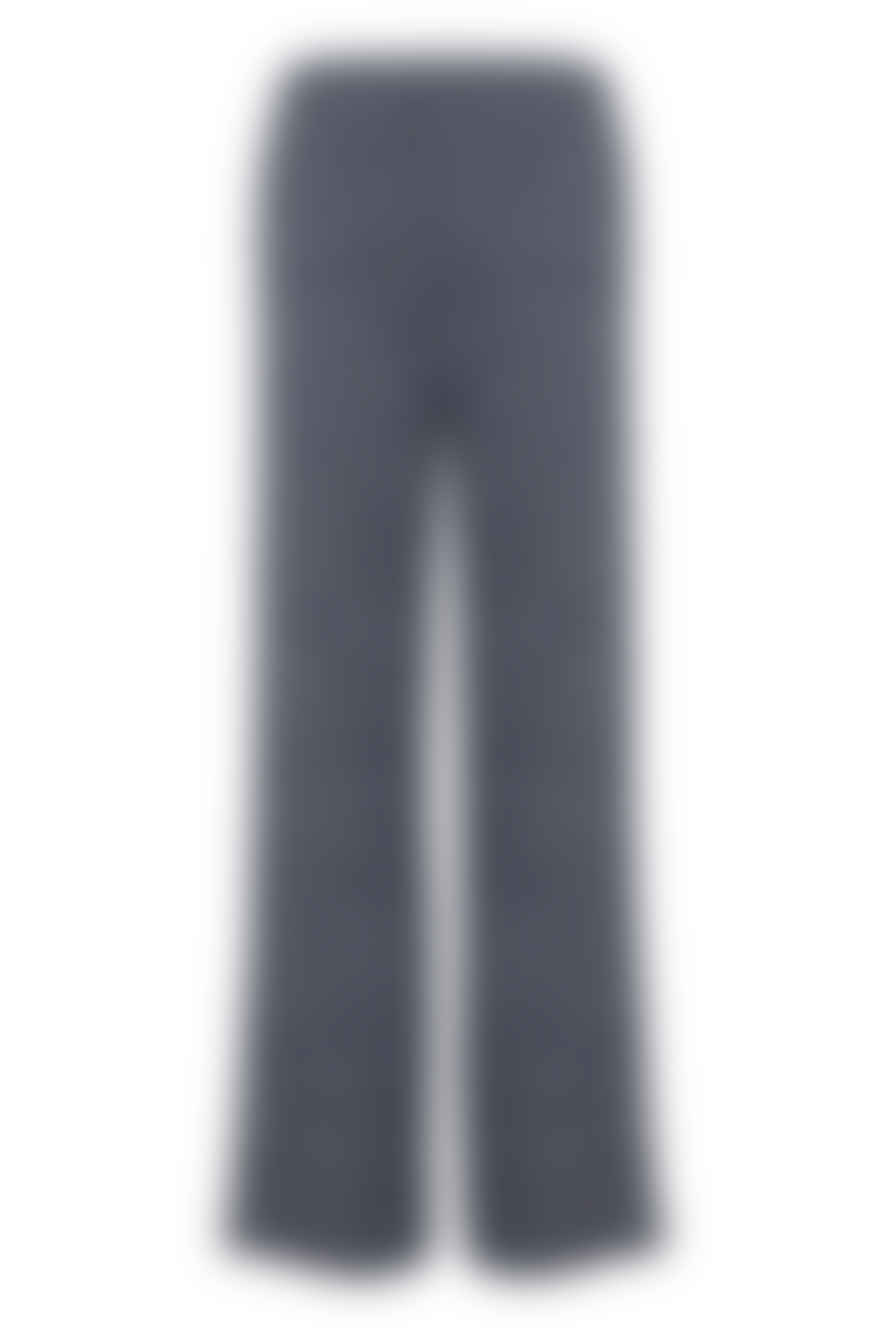 ICHI Yose Wide Leg Casual Trousers-Total Eclipse Melange-20120467