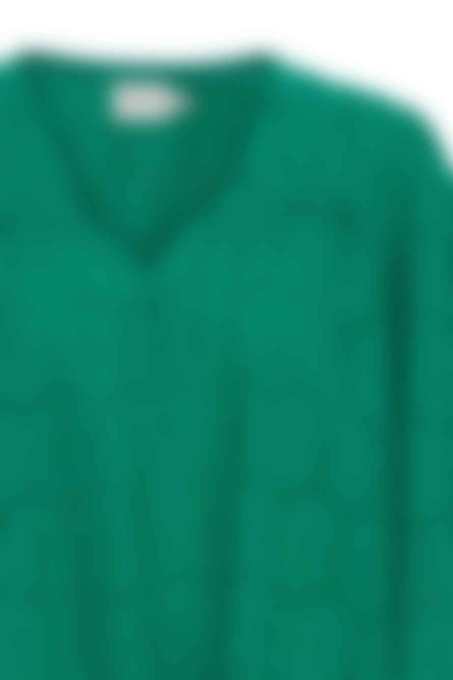 ATELIER REVE Rubie Cotton Long Sleeve Top - Green