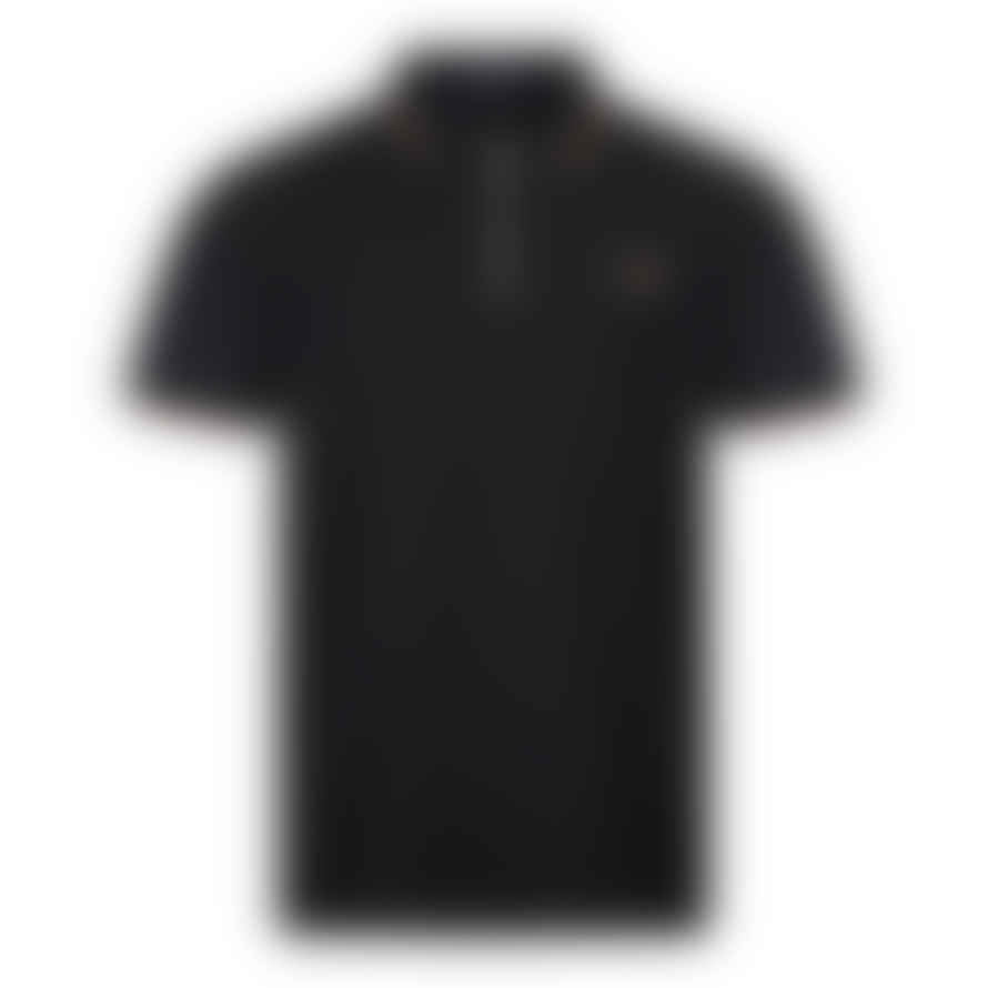 Fred Perry Zip Polo Shirt - Black