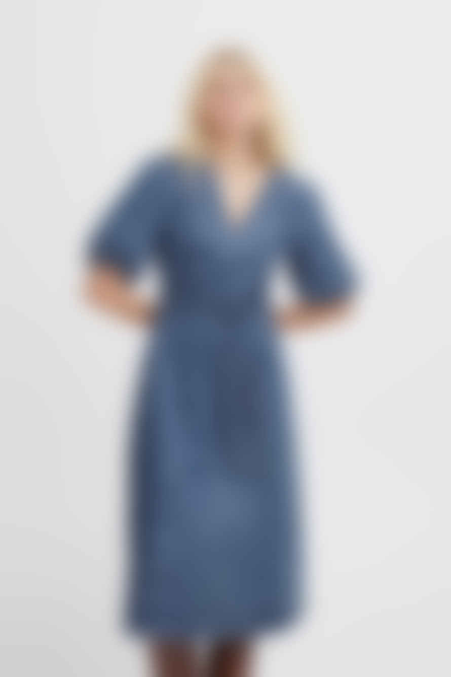 ICHI Aski Medium Blue Denim Dress