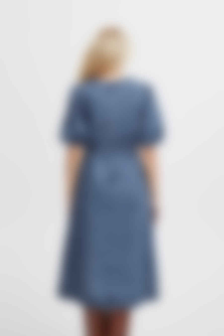 ICHI Aski Medium Blue Denim Dress