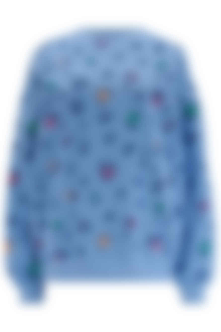 Sugarhill Brighton Eadie Sweatshirt In Colour Pop Leopard Print