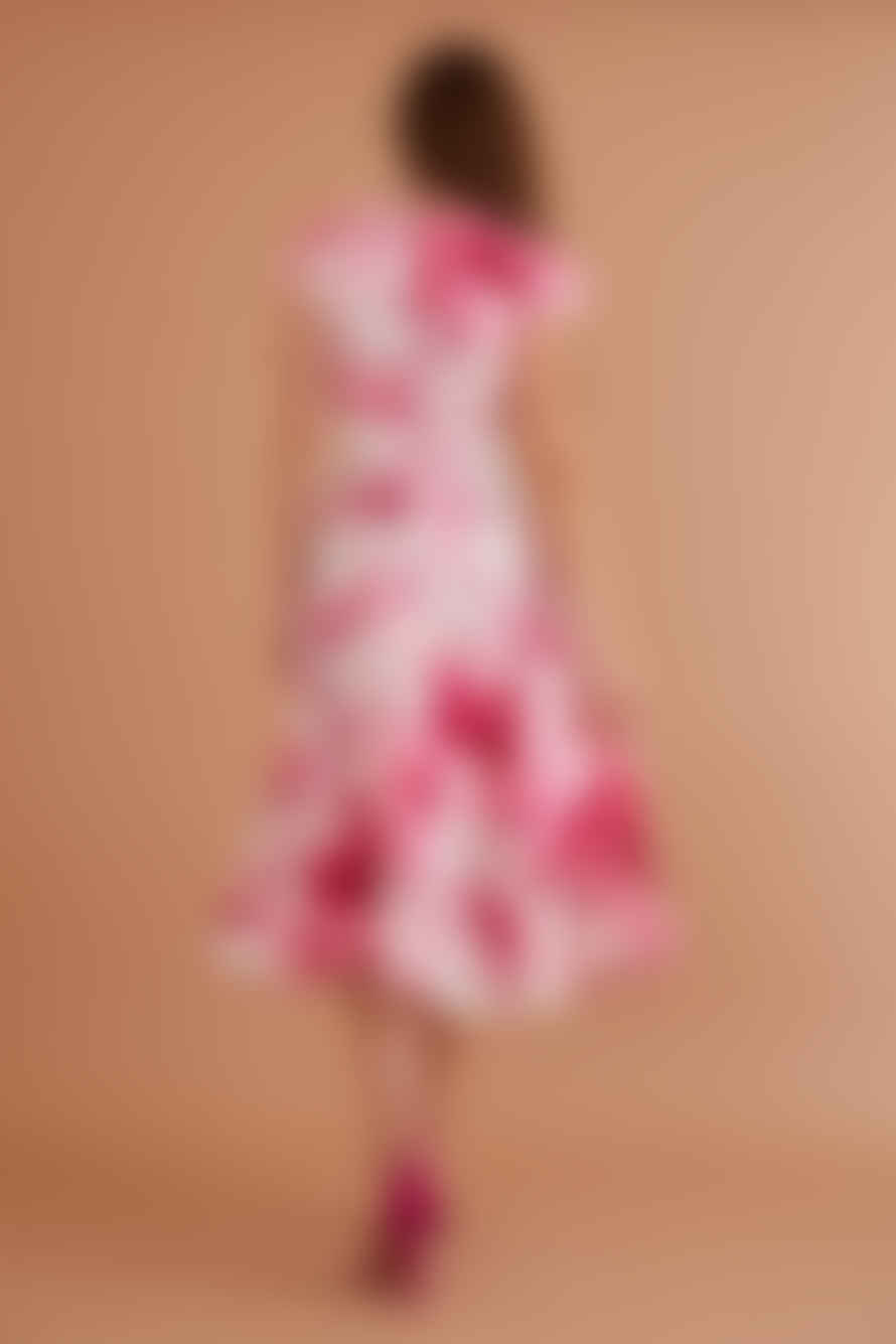 Rebecca Rhodes Nora Midi Dress In Flamingo