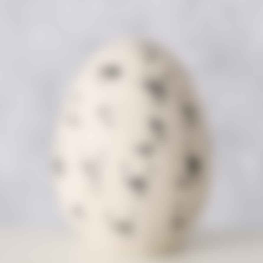 &Quirky Terracotta Bird Egg Ornament