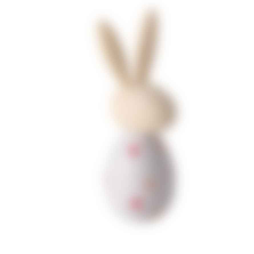 &Quirky Dotty Wooden Bunny : Set of 2 - White Dots or Coloured Dots