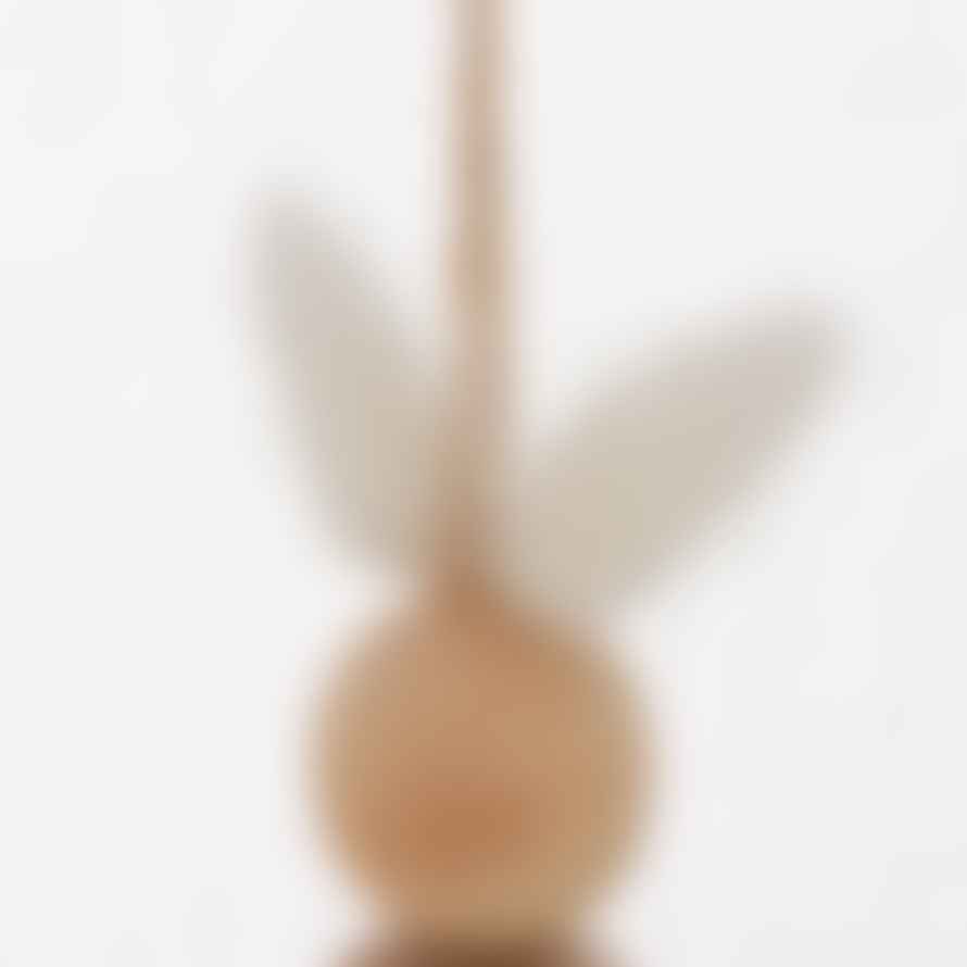 &Quirky Wooden Hanging Bunny With Bunny Ears : White or Brown