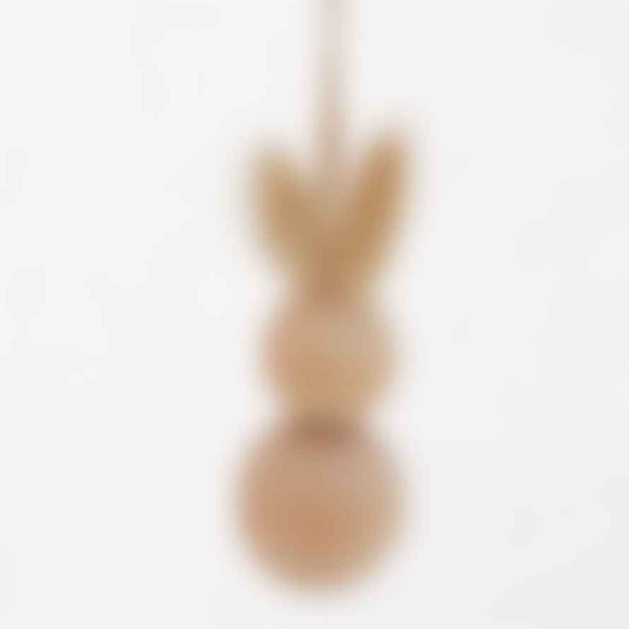 &Quirky Wooden Hanging Bunny With Bunny Ears : White or Brown
