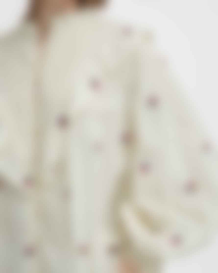 ATELIER REVE Irtoulouse Shirt Flower Embroidery