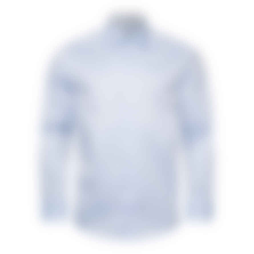 ETON - Sky Blue Contemporary Fit Signature Twill Shirt - Floral Contrast Details 10001168321
