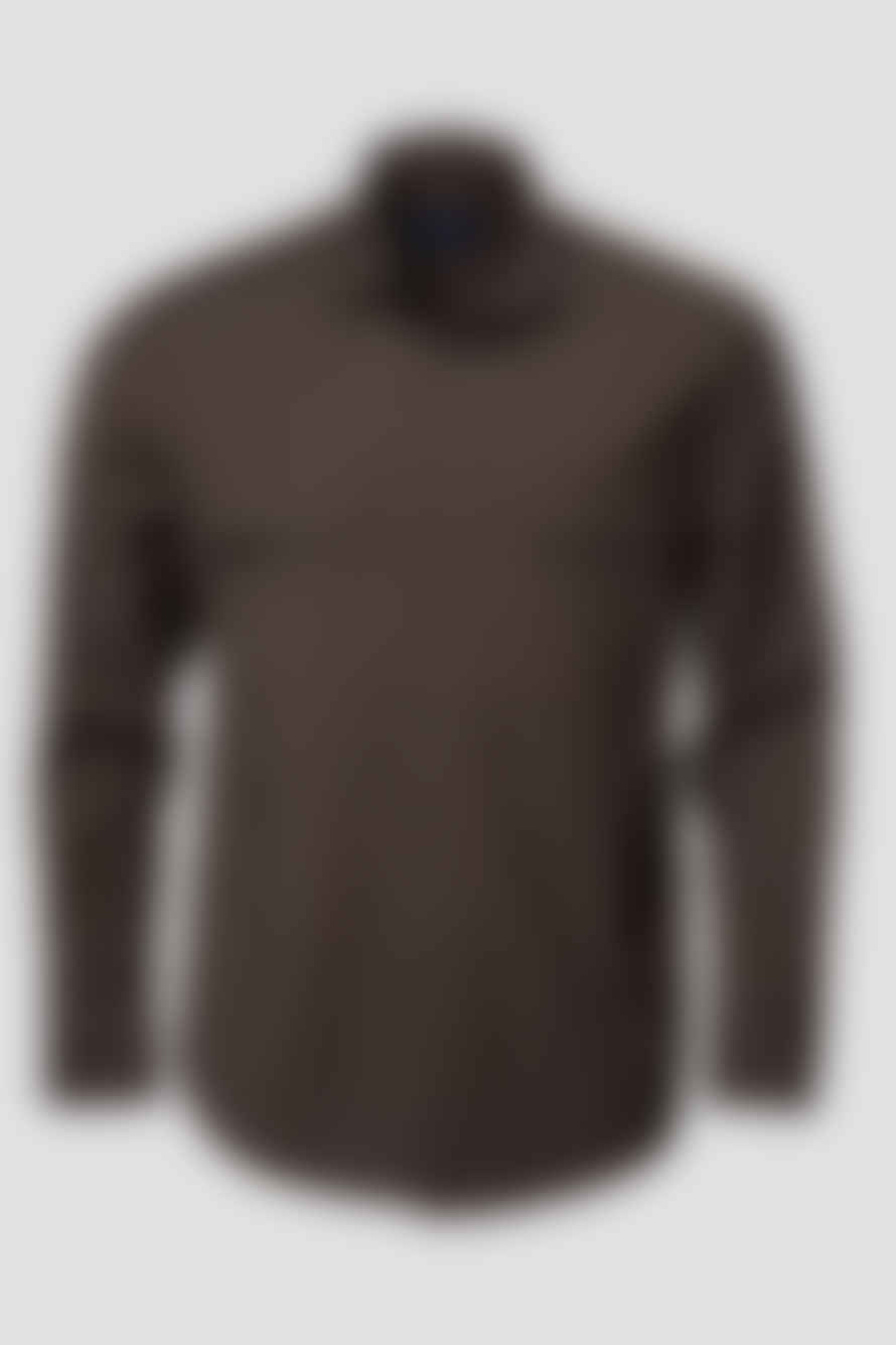 ETON - Dark Brown Merino Wool Lightweight Overshirt 10001038738